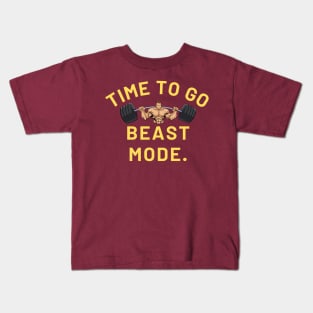 Time TO Go Beast Mode Kids T-Shirt